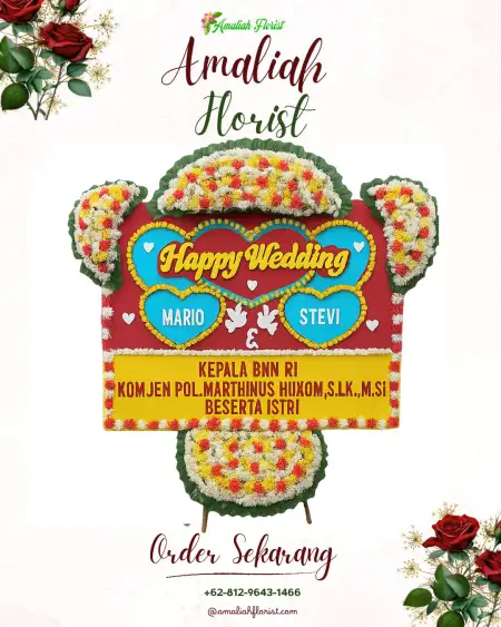 Papan Bunga Pernikahan Keraskulon